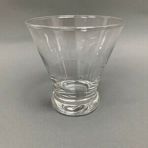 Baileys Irish Cream Flared Rocks Style Clear Glass Frosted Logo 4" Tall